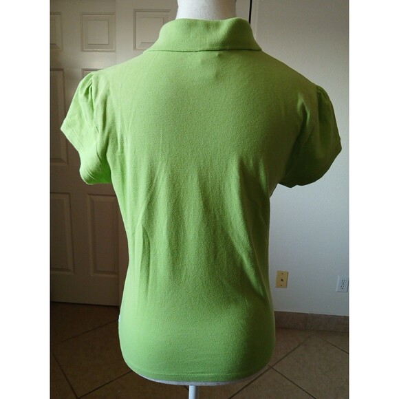 Abercrombie‎ Polo Shirt Girls XL Green Short Sleeve Moose Logo Preppy Youth - Picture 2 of 14